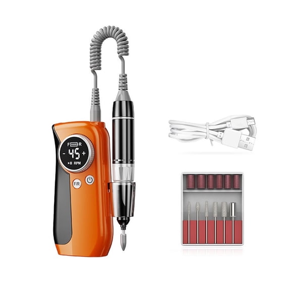 45000RPM Nail Drill Electric Manicure Machine With LCD Display, Professional Cordles Nail File Kit For Nail Equipment ,Low Noise