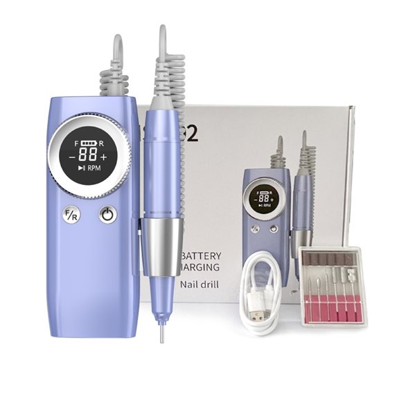 45000RPM Nail Drill Machine For Manicure With LCD Display Sander Nail Rechargeable Nail Lathe Electric Cordless Drill For Gel ,Easy to Operate