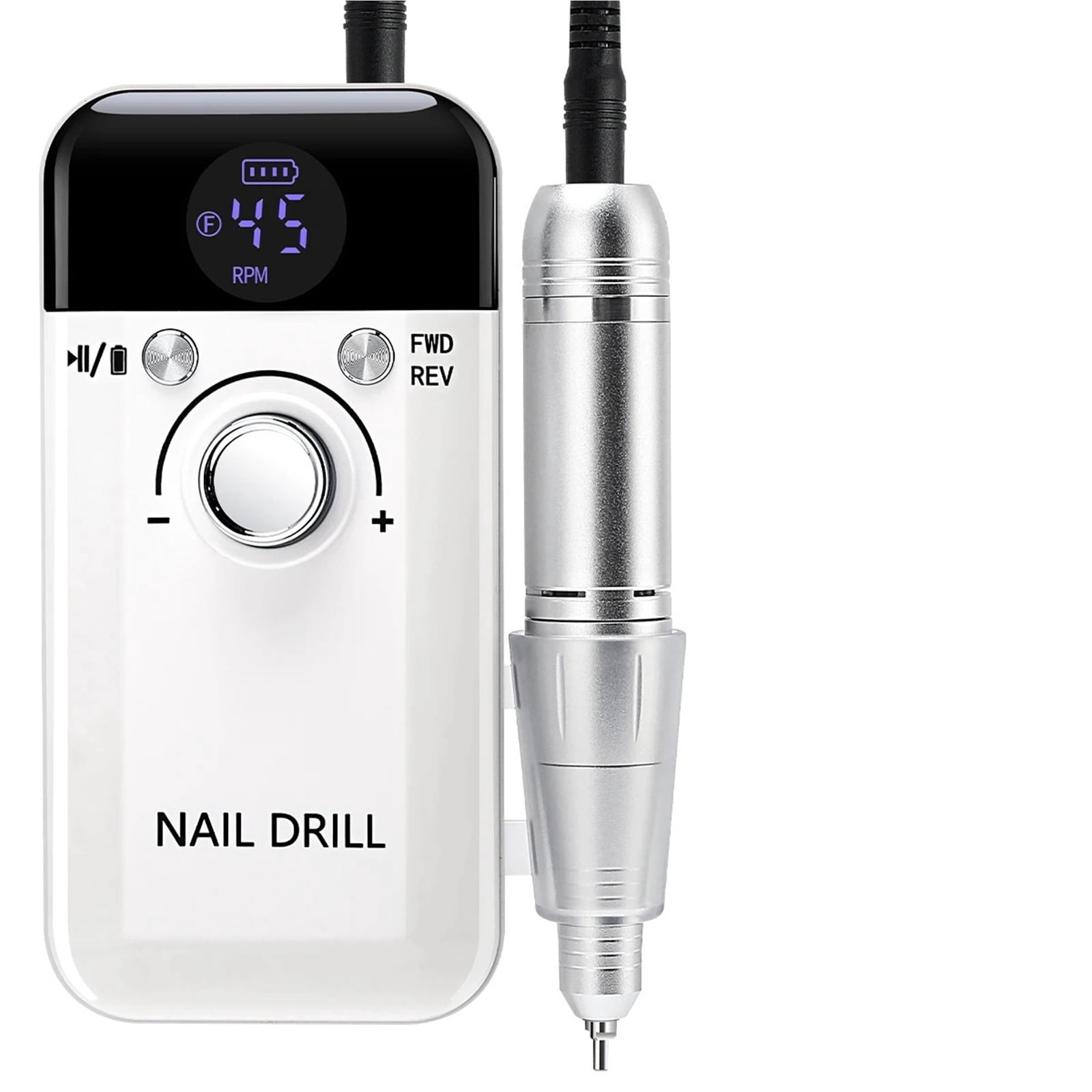 45000RPM Nail Drill Machine For Manicure With LCD Display Sander Nail Rechargeable Nail Lathe Electric Cordless Drill For Gel