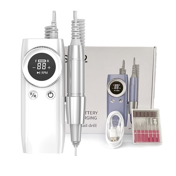45000RPM Nail Drill Machine For Manicure With LCD Display Sander Nail Rechargeable Nail Lathe Electric Cordless Drill For Gel