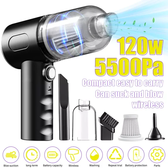 45000Rpm Electric Compressed Air Duster Blower Vacuum Cleaner For Home Pc Car
