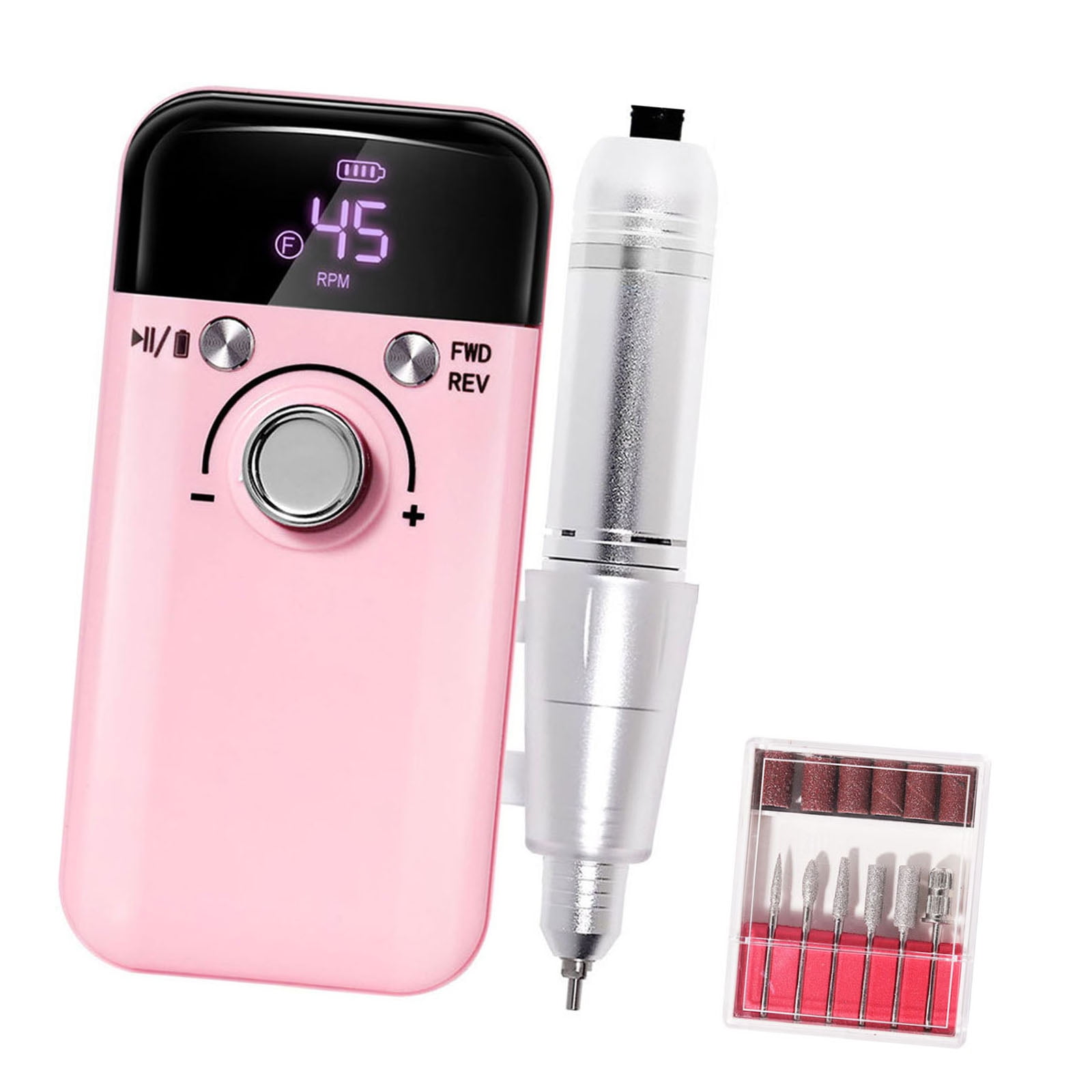 45000rpm Nails Drill Electric Nails Drill Machine Manicures Tool Low Noise Nails File Drill Set for Salon Household Use