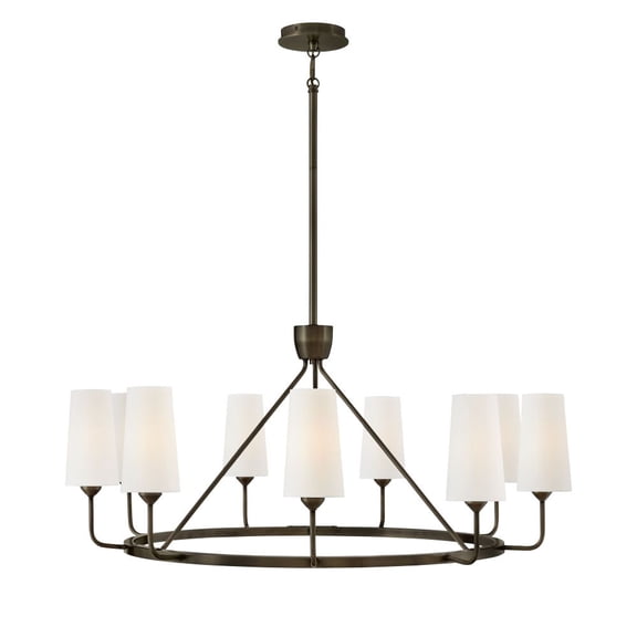 45009BX Hinkley Lighting Lewis - 45W 9 LED Medium Pendant In Traditional Style-17.25 Inches Tall and 37.25 Inches Wide-Black Oxide Finish