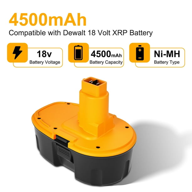 4500Ah Replacement for Dewalt 18 Volt Battery DC9098 DC9096 DC9099 DC970 DW9095 DW9096 DW9098 DW9099 DE9039 DE9095 DE9096 DE9098 Walmart Business Supplies