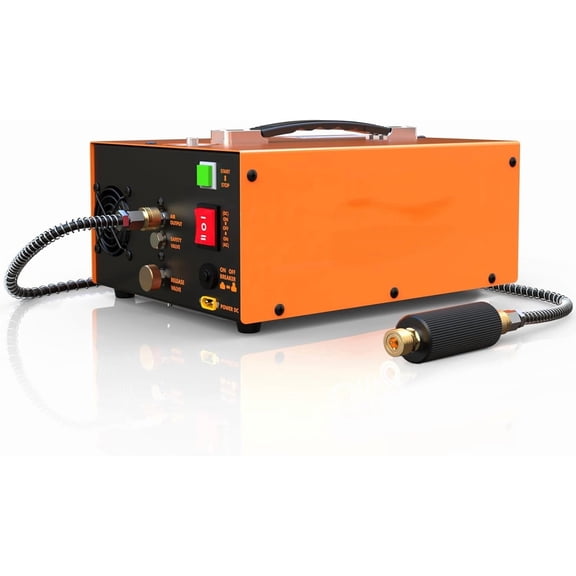4500PSI 300Bar PCP Air Compressor Portable High Pressure Pump with Auto Shut-Off, DC12V AC110V Dual Power, Built-in Cooling Fan for Airguns, Paintball Tanks, Scuba Diving