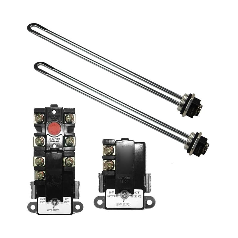 4500W 240V Water Heater Element Upper Thermostat Lower Thermostat Protective Cover Electric Water Heater Tune Up Kit