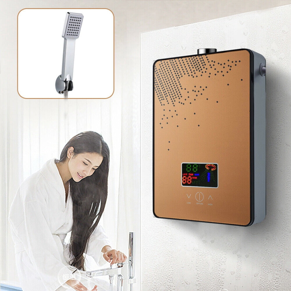 4500W Electric Tankless Instant Water Heater – 110V on‑Demand Hot Water, Digital Temp & Memory, Safety Protection, Space‑Saving Wall Mount for Shower Kitchen Bathroom