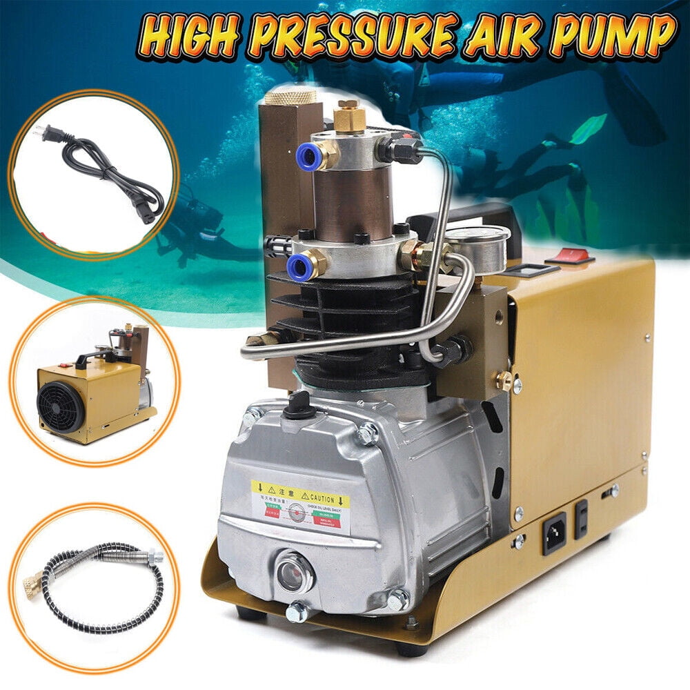 110V High Pressure Electric Air Compressor Pump – 30MPa / 4500PSI For Scuba Diving & PCP Airguns
