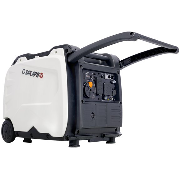 4500w Portable Generator Electric Start, Super Quiet Inverter Generator with Foldable Handle and Wheels, 212cc 4 Stroke CARB EPA compliant, Black+Gray