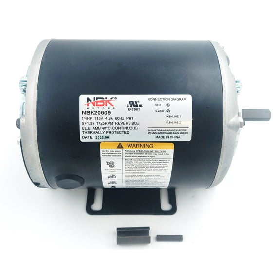 45014 FAN MOTOR (SELF COOLED) 115V 1/4HP 1725RPM - EXACT FIT FOR PACKARD - REPLACEMENT PART BY NBK