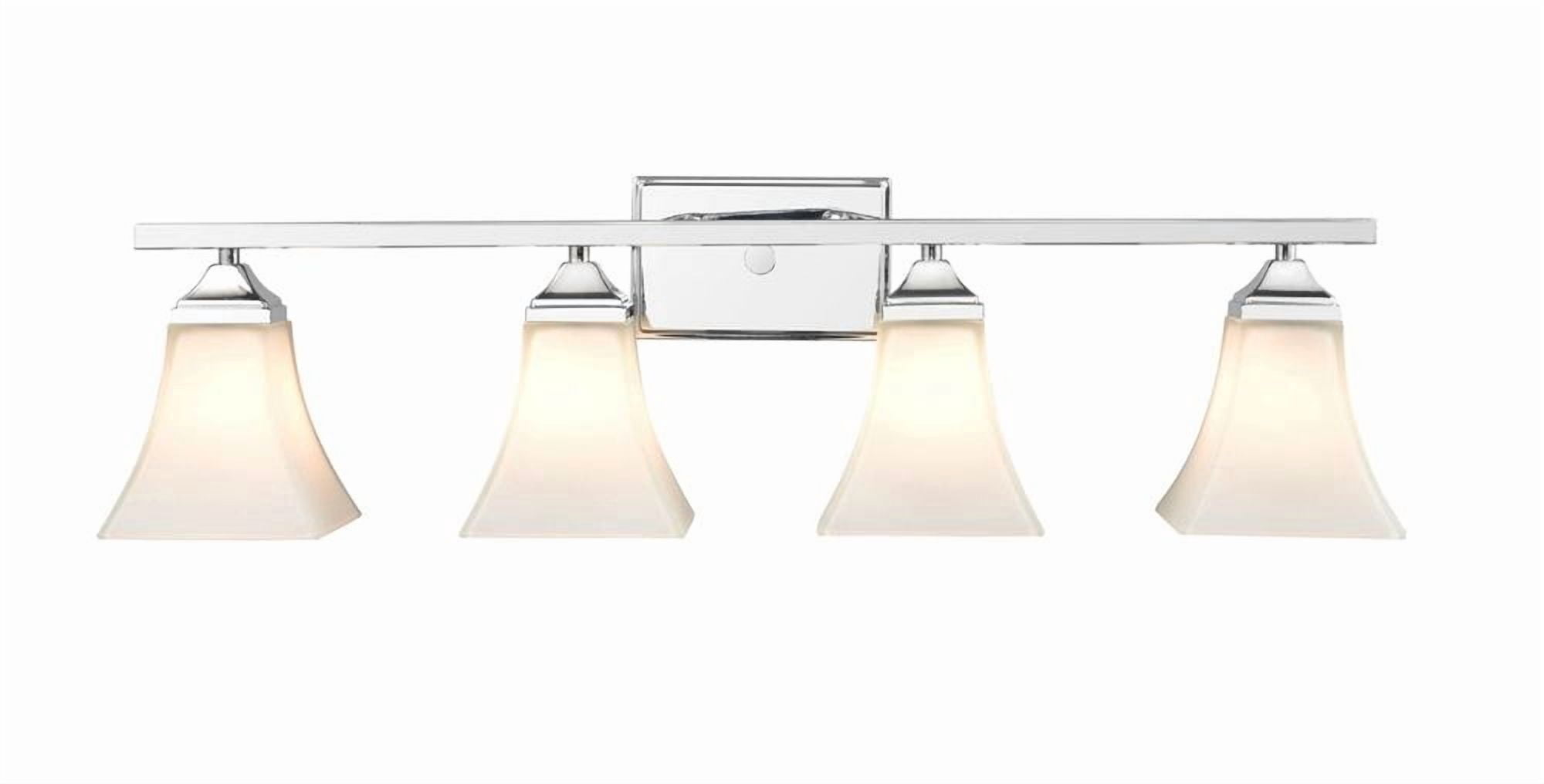 Millennium Lighting  3 Light Metal Vanity Fixture with Etched White Glass Shades Chrome Chrome Polished Over 12 Inches