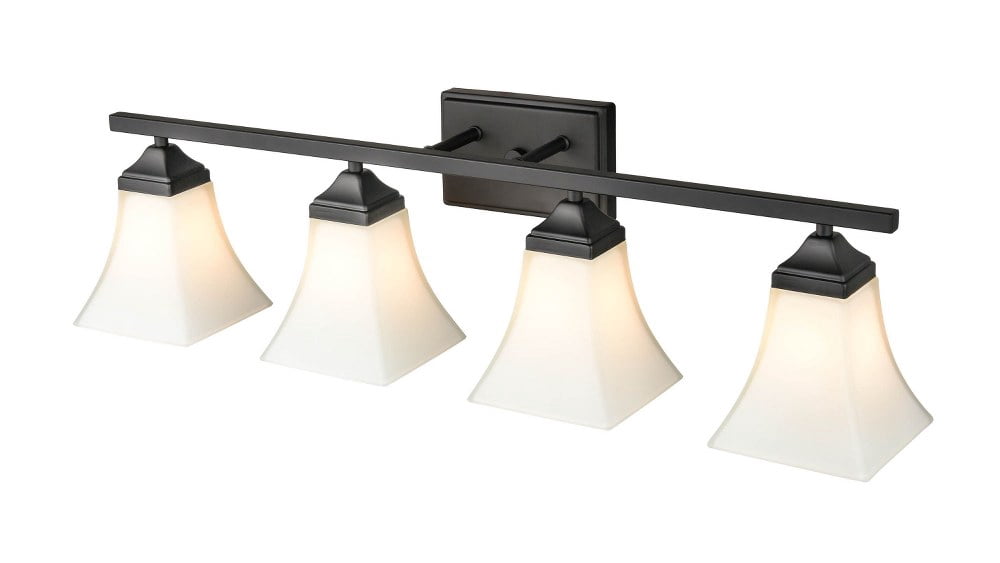 4504-MB Millennium Lighting 4 Light Bath Vanity-9 Inches Tall and 31.5 Inches Wide-Matte Black Finish
