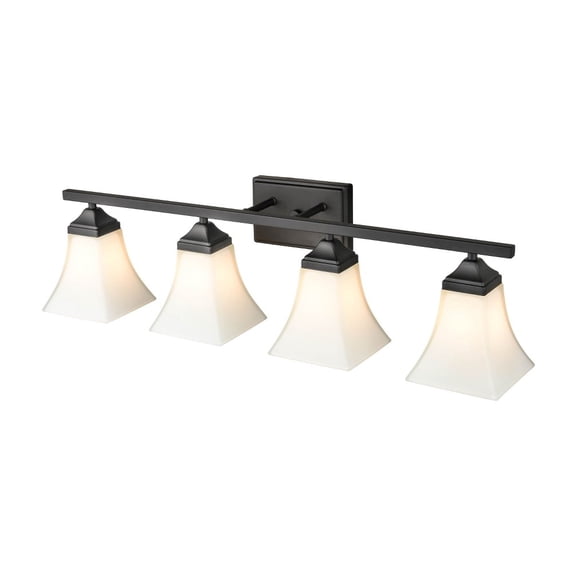 4504-MB Millennium Lighting 4 Light Bath Vanity-9 Inches Tall and 31.5 Inches Wide-Matte Black Finish