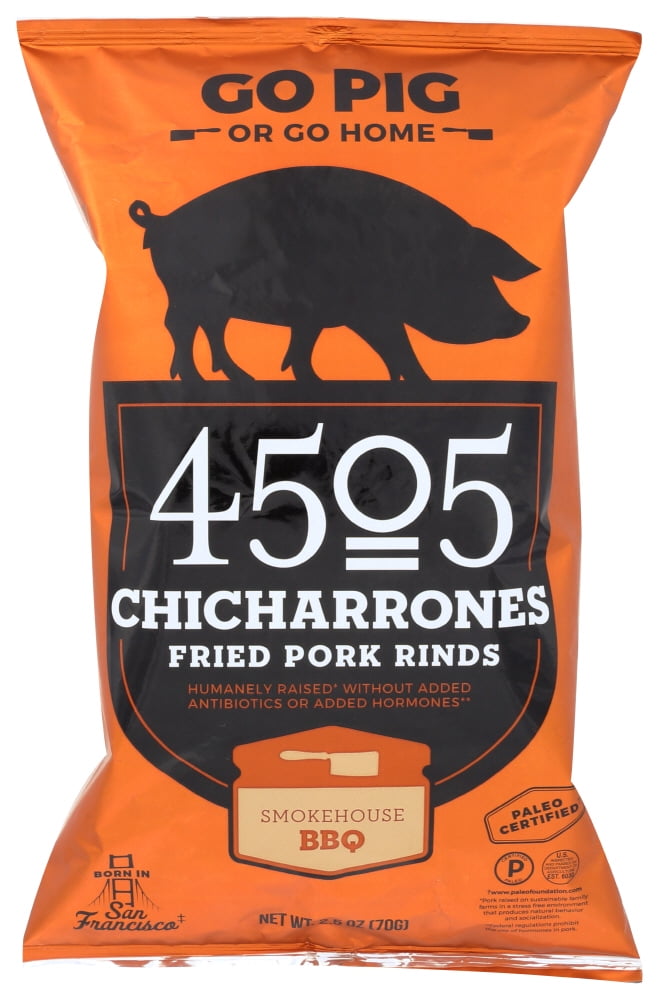 4505 Chicharrones Fried Pork Rinds, Smokehouse Bbq, 2.5 Oz.