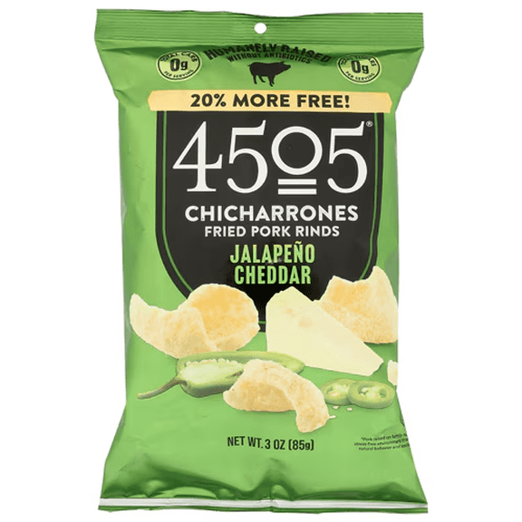 4505 Meats Jalapeno Cheddar Chicharrones 3 oz