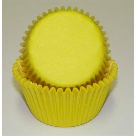 450C GP YELLOW 1.25 x 2 in. Greaseproof Baking Cup - Yellow - 1000 Piece