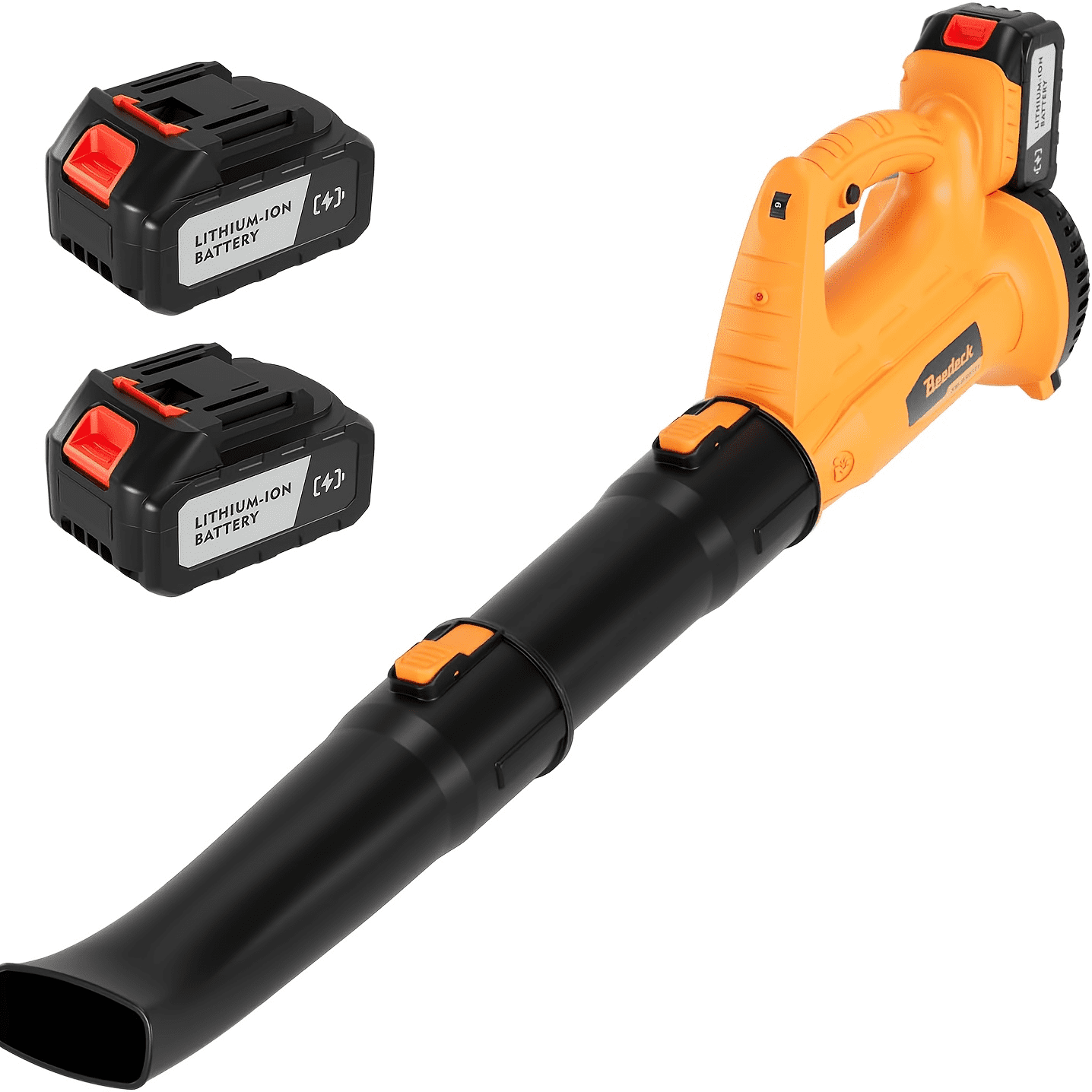 450CFM Yellow Cordless Leaf Blower With 2*4000mAh battery