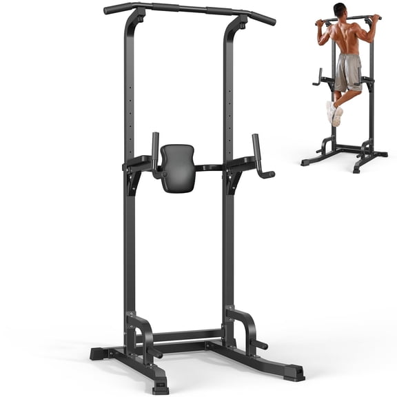 450LBS Stable Pull Up Dip Station for Home Gym Strength Training Equipment |