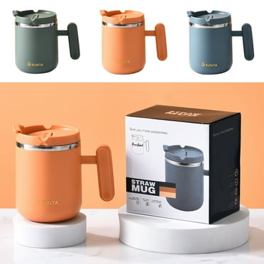 Christmas Clearance 450ML Double Insulated Stainless Steel Coffee Mug with Leak-Proof Lid & Handle - Vacuum Sealed Travel Cup for Hot & Cold Drinks - Reusable Office & Home Beverage Tumbler with Wide