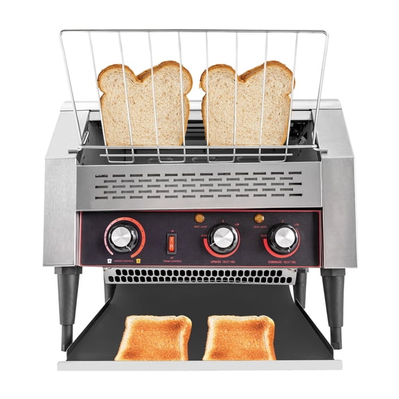 450Slices/H Commercial Conveyor Toaster,2600W Stainless Steel Industrial Toaster For Baking Sliced Bread, Toast, Doughnuts