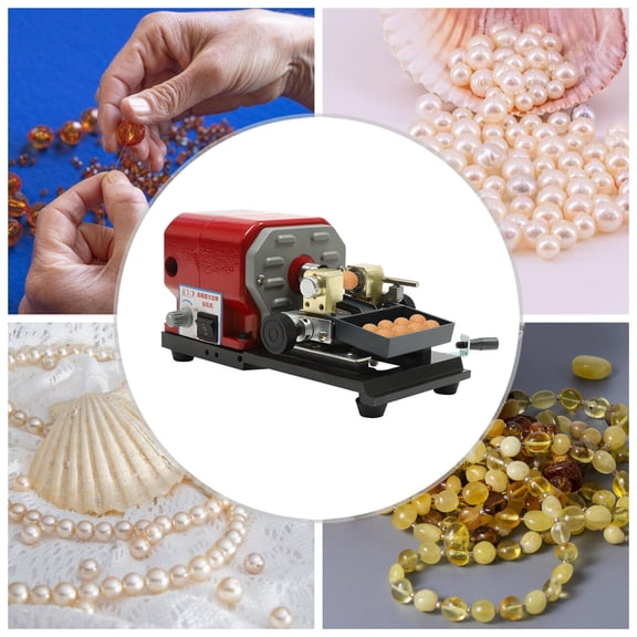 450W/680W Pearl Drilling Machine Holing Machine with Foot Switch 500-15000rpm for 0.157-1.38inch Pearls, Coral, Wood Beads, Plastic, Walnuts
