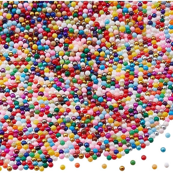 450g No Hole Glass Seed Beads 1.8mm Solid Color Lacquered Seed Beads Non Edible Rainbow Glass Nonpareil Bead DIY