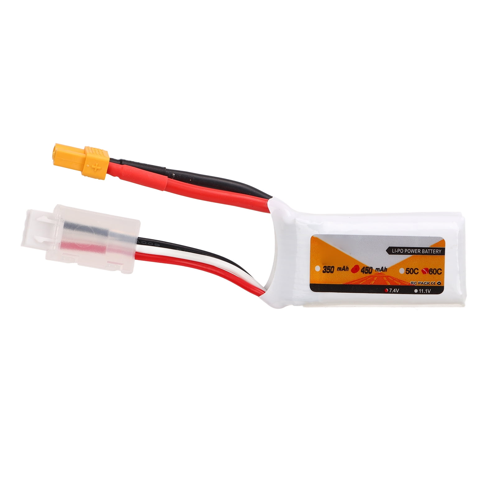 450mAh Lipo Battery 60C Discharge Rate 7.4V 2S XT30 Plug Power for RC