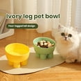 thumbnail image 1 of 450ml Cat Food Bowl Macaroon Colour Stable Safe Elephant Leg Set Anti-Spill Neck Guard Multi-purpose Stomach Pressure-reducing Pet Bowl, 1 of 7