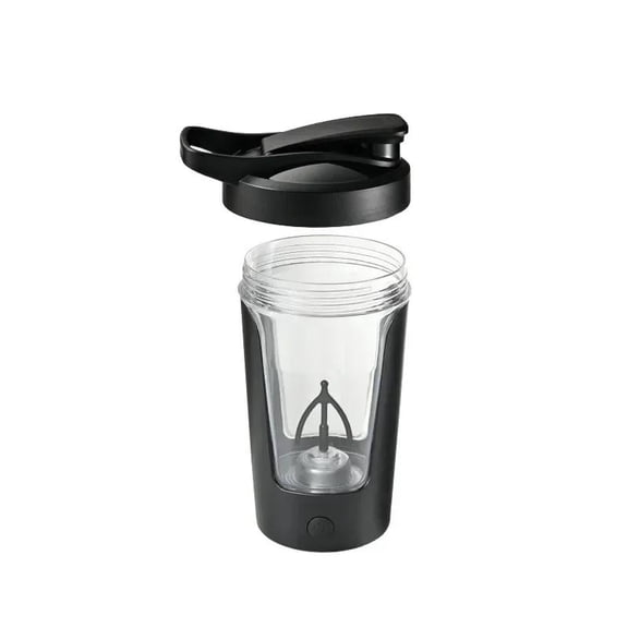 450ml Electric Shaker Bottle, Black Automatic Mixing Cup, Battery Powered Stirring Cup for Protein Drinks