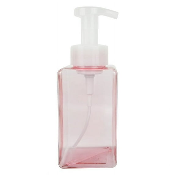 450ml Foam Soap Dispenser Foaming Bottle Cleansing Cream Hand Washing Liquid Cosmetic Foam Bottle Pump Bottles Soap Containers BPA Free Plastic Press Bottle for Bathroom and Kitchen, Pink