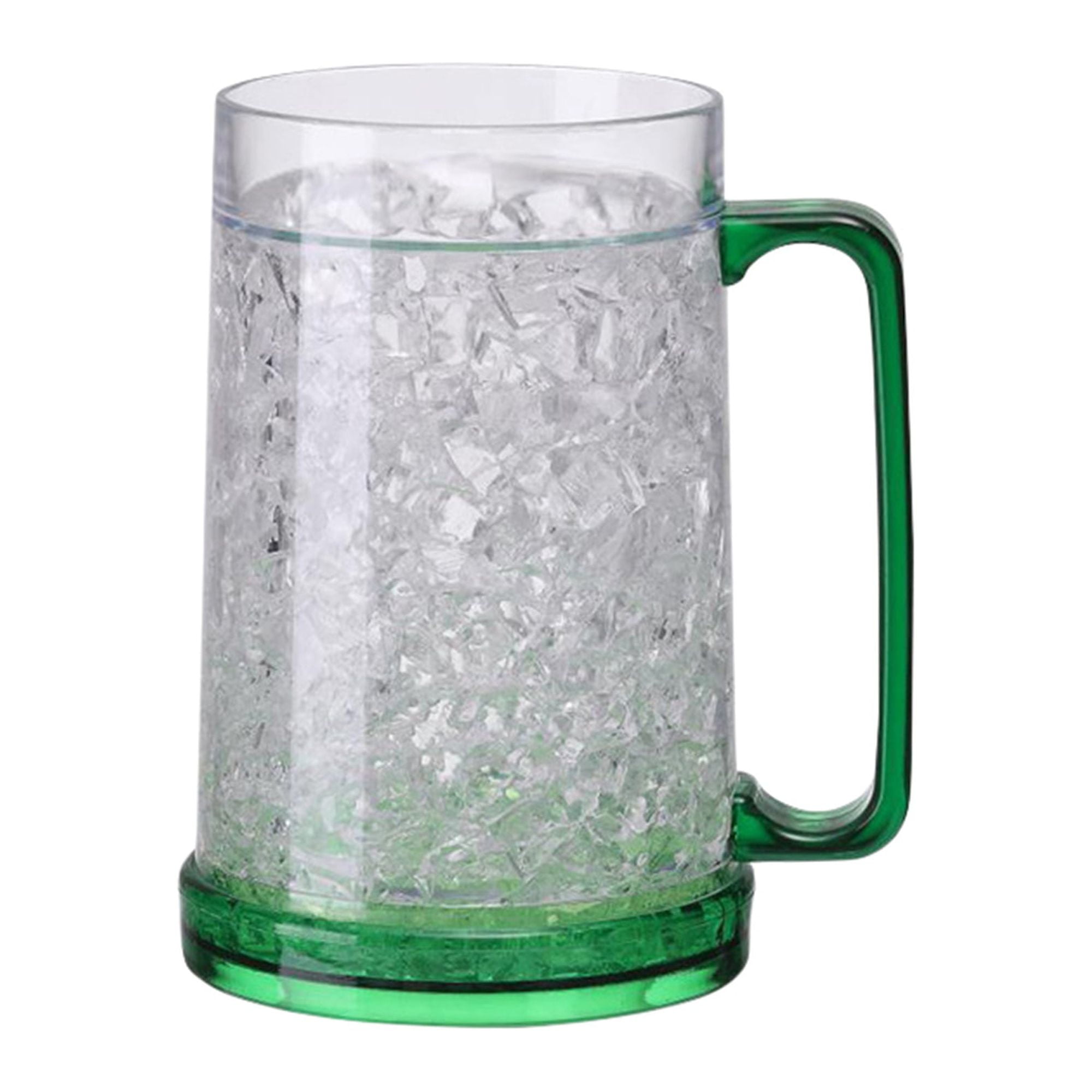 450ml Frozen Beer Mug, Double Wall Clear Cup with Handle for Party