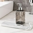 thumbnail image 1 of 450ml Hand Soap Dispenser Pump Bottle, Refillable Bathroom Kitchen Sink Countertop Organizer, Clear Modern Design, 1 of 6