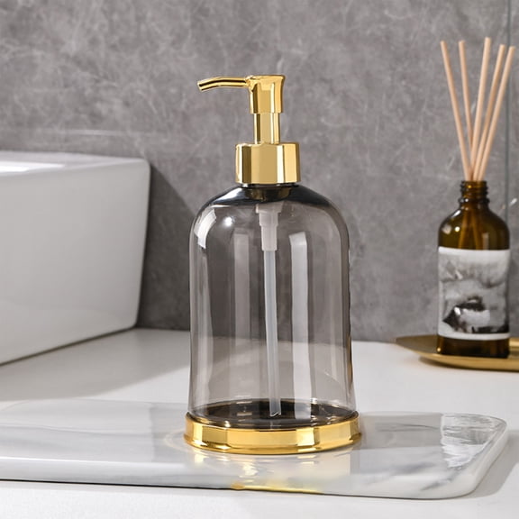 450ml Hand Soap Dispenser Pump Bottle - Refillable Liquid Soap Dispenser for Bathroom Kitchen Countertop - Plastic Soap Container for Shampoo Shower Gel Lotion Dish Soap - 6.7x3.3x3.3in