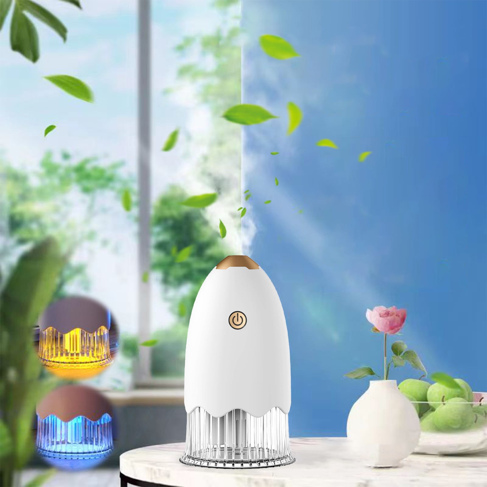 450ml Humidifiers for Bedroom, Cool Mist Oil Diffuser for Family Plants ...