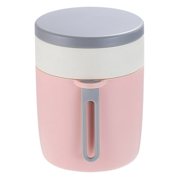 450ml Insulated Breakfast Cup with Foldable Spoon, 304 Stainless Steel Portable Thermos for Oatmeal, Soup & Milk