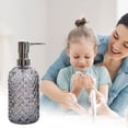 thumbnail image 1 of 450ml Pineapple Shape Glass Foaming Soap Dispenser - Refillable Hand Soap Dispenser for Bathroom & Kitchen, Durable Glass Material, Stylish Pineapple Design, Easy To Refill & Clean, 2.7*7.5In, Gray, 1 of 6