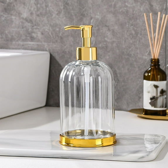 450ml Refillable Touchless Hand Sanitizer Dispenser, Leak-Proof Soap Pump for Bathroom Kitchen, Multipurpose Countertop Office Hand Wash Station