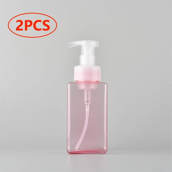 450ml Square Foam Bottle Push Bottle Pink 1 Pump Bottle Foaming Soap Dispenser 15Oz Refillable Foam Liquid Hand Soap Empty Pump Bottle Container Brown 450ml Colanlan