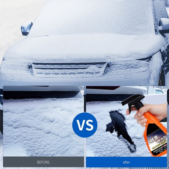 450ml Windshield Deicing Agent  Fast Acting Ice Melter Spray for Car Windshields Mirrors Locks and Latches, Instant Snow and Frost Remover with Protective Cleaning Formula