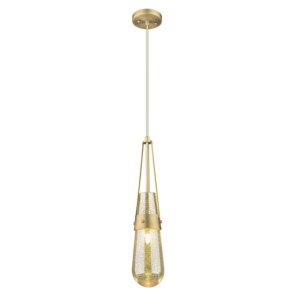 452-1P-BB-G452-4ME Innovations Lighting Milan - 1 Light Pendant In Art Deco Style-20.63 Inches Tall and 4.38 Inches Wide-Brushed Brass Finish-Mercury