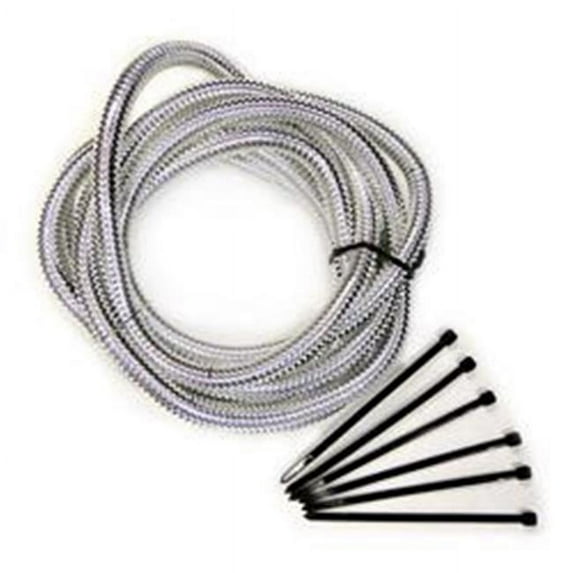 4522 Wire Loom - Chrome With 6 Foot Long 0.5 In.