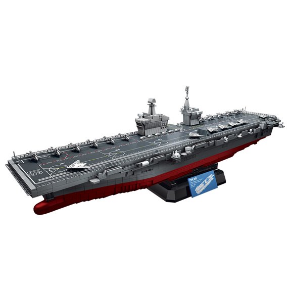 4526PCS Type 076 Amphibious Assault Ship Building Blocks – Chinese Navy Warship Model Kit with Dual Islands, Desktop Decor Toy