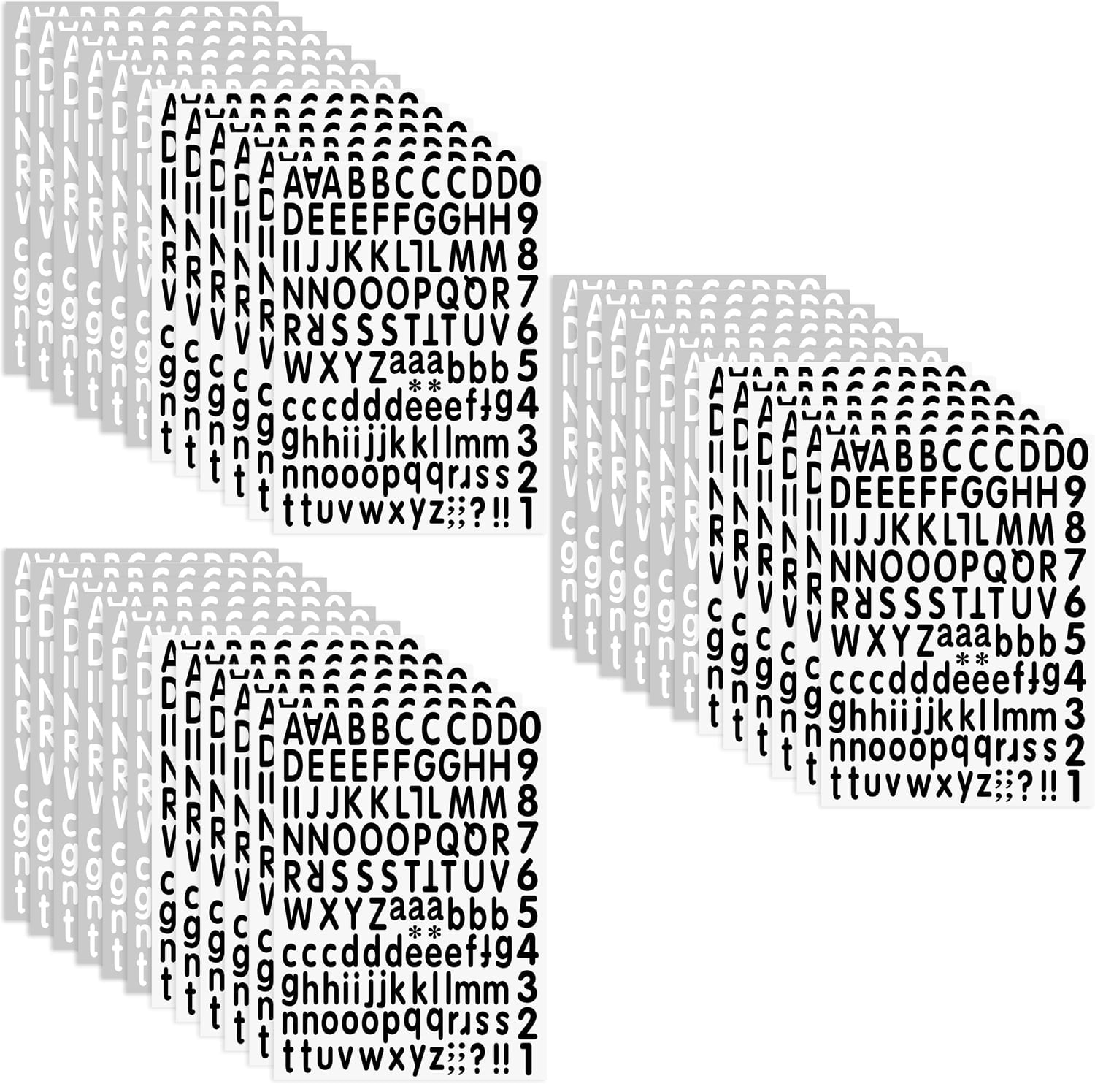 4536 Pcs 1 Inch Vinyl Alphabet & Number Stickers – 36 Sheets Waterproof ...
