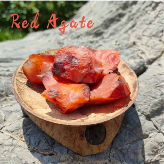 453g - Red Agate Natural Mixed Bulk Raw Crystal Minerals Set