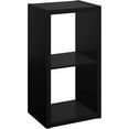 thumbnail image 1 of 4540 Decorative Open Back 2-Cube Storage Organizer, Black, 1 of 5