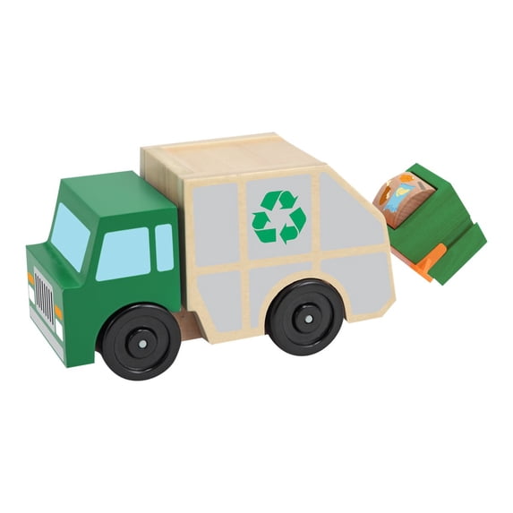 4549 Garbage Truck Wooden Vehicle Toy Set
