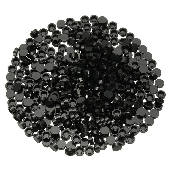 455 Pcs Flat Blocks Bulk, 1x1 Round Black Classic Tiles Smooth Surface Mini Building Blocks Accessories Compatible Bricks Kits for Building Floor Walls Mosaic Pixel Arts