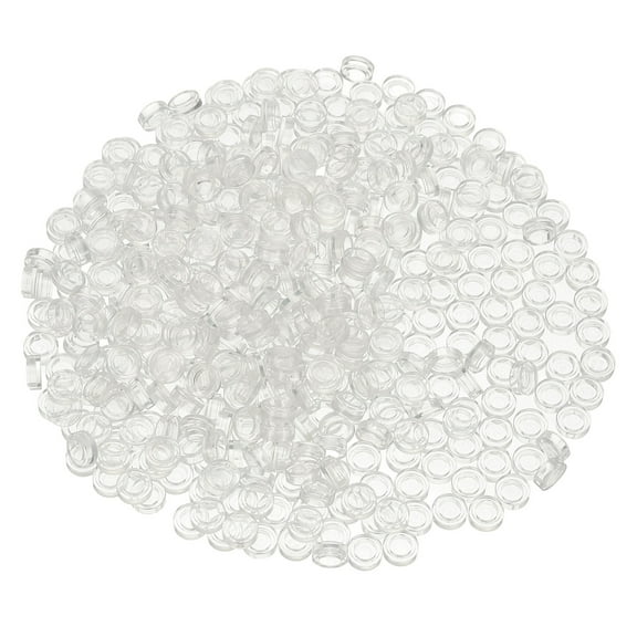 455 Pcs Flat Blocks Bulk, 1x1 Round Transparent Classic Tiles Smooth Surface Mini Building Blocks Accessories Compatible Bricks Kits for Building Floor Walls Mosaic Pixel Arts