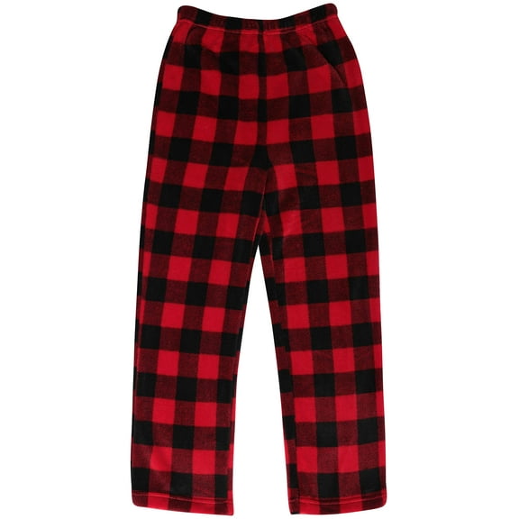 45501-TRQBLK-14-16 Just Love Plush Pajama Pants for Girls (Red / Black, 10-12 Years)