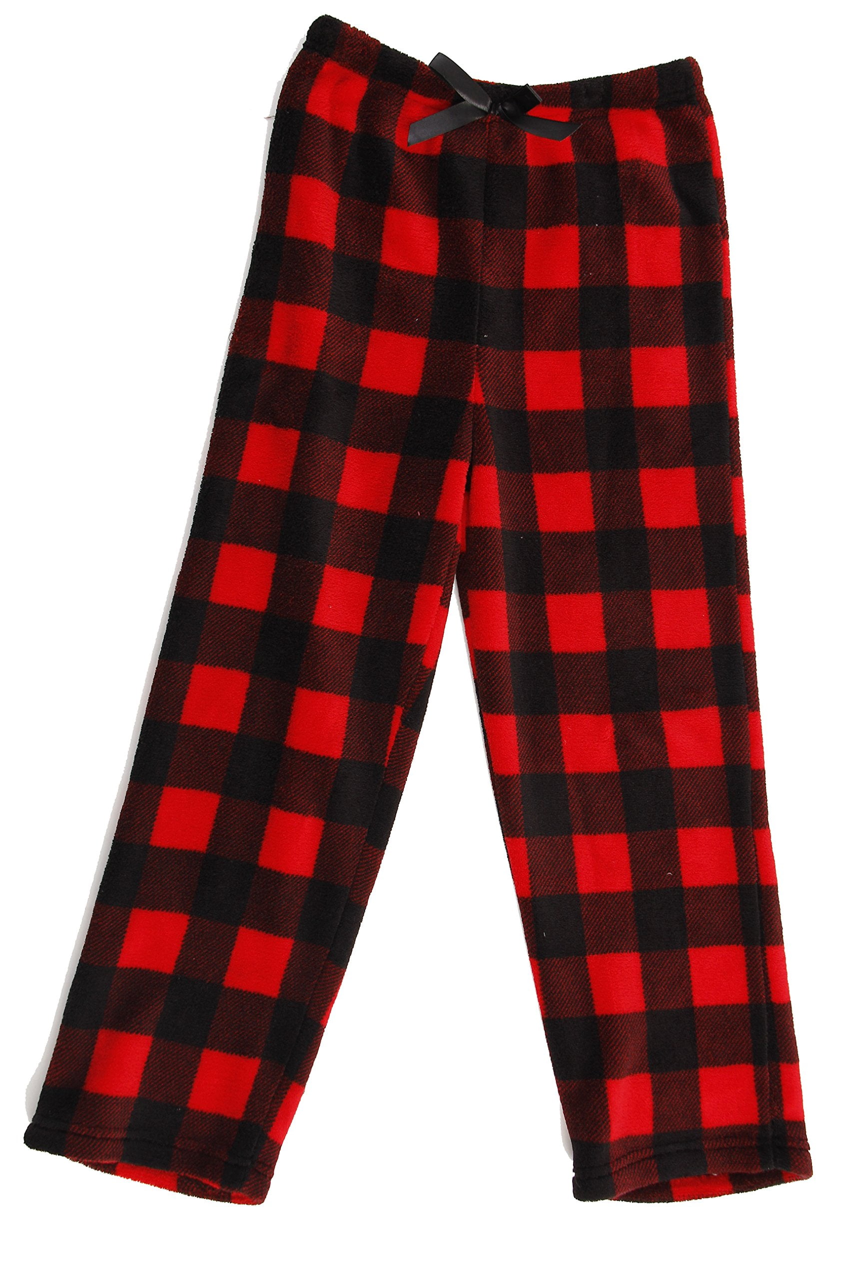 45501-TRQBLK-14-16 Just Love Plush Pajama Pants for Girls (Red / Black,  Girls 7-8) 